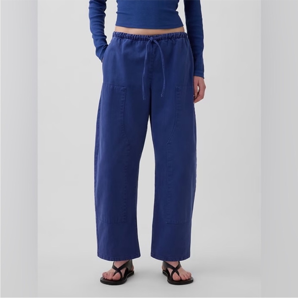 NEW! GAP Dutch Blue Easy Double-Knee Barrel Pants - Small 🩷 #877638